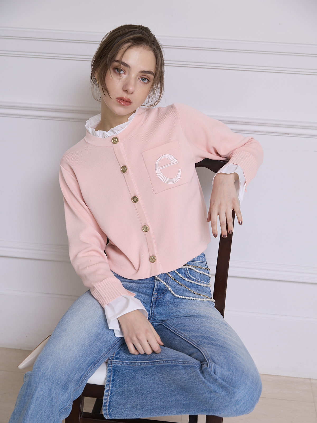 【1.14 New Color】Attached collar カーディガン