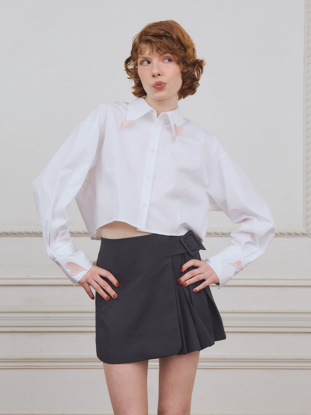 MODEL:170cm／COLOR:PINK／SIZE:F