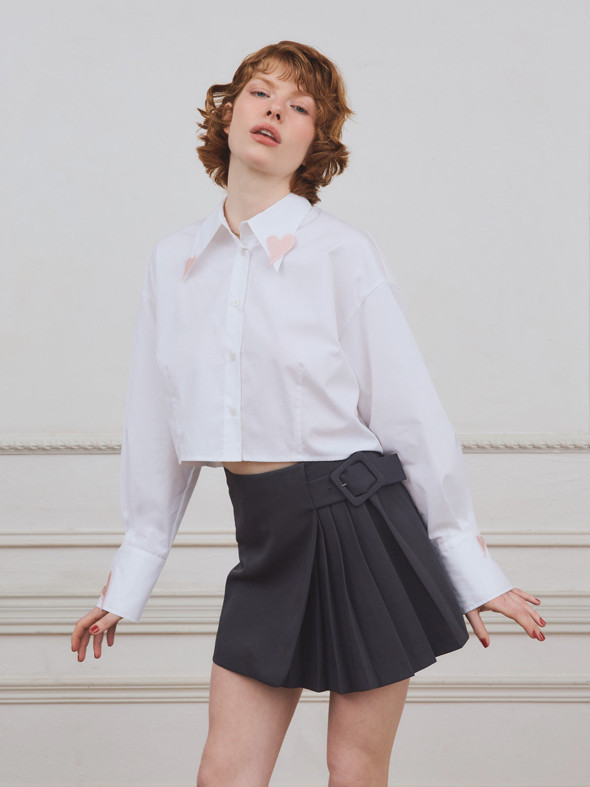 PRE ORDER】ハーフプリーツミニスカートショーパン