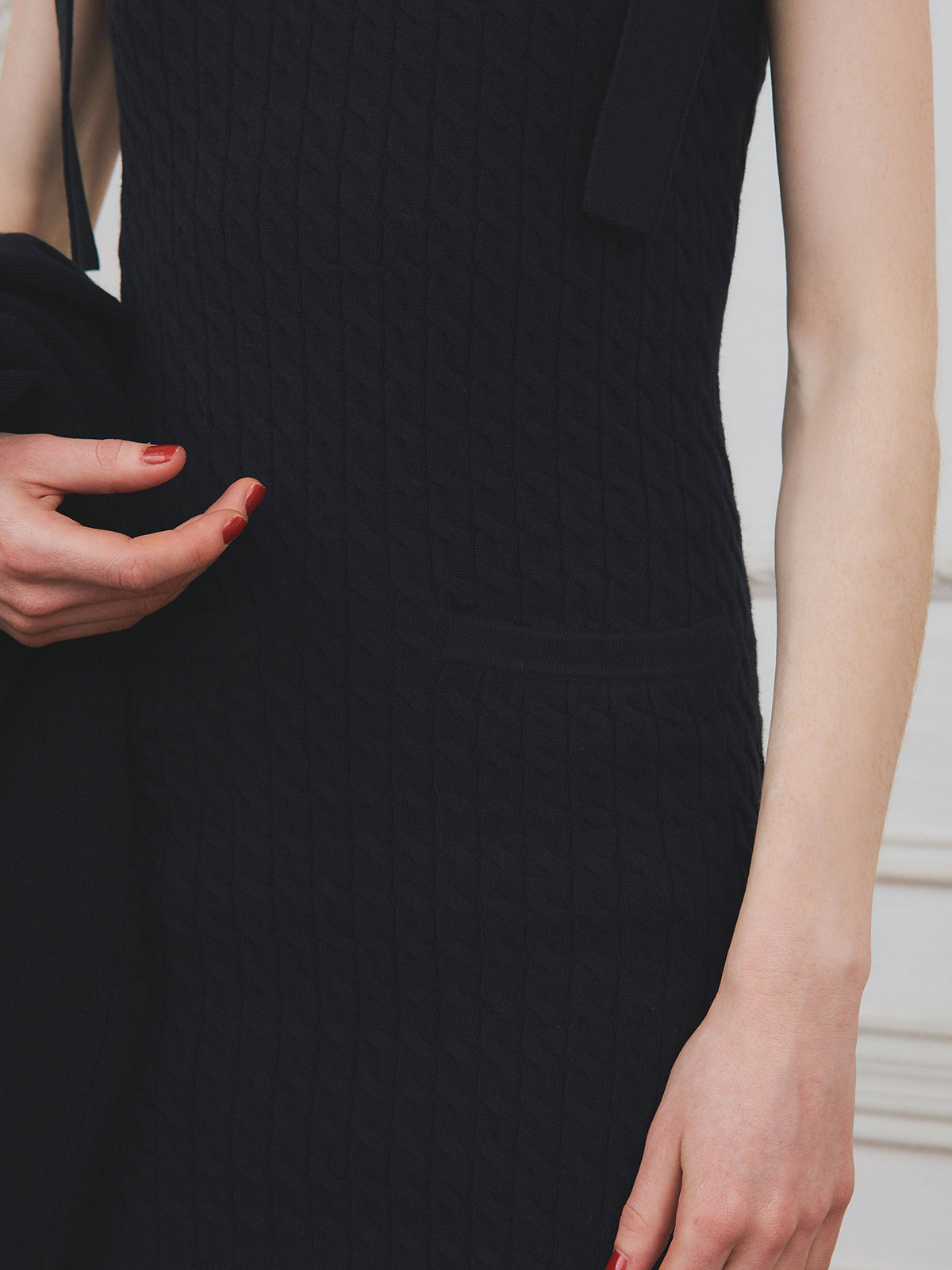 【PRE ORDER】EIMYロゴカーデリボンニットセットワンピース