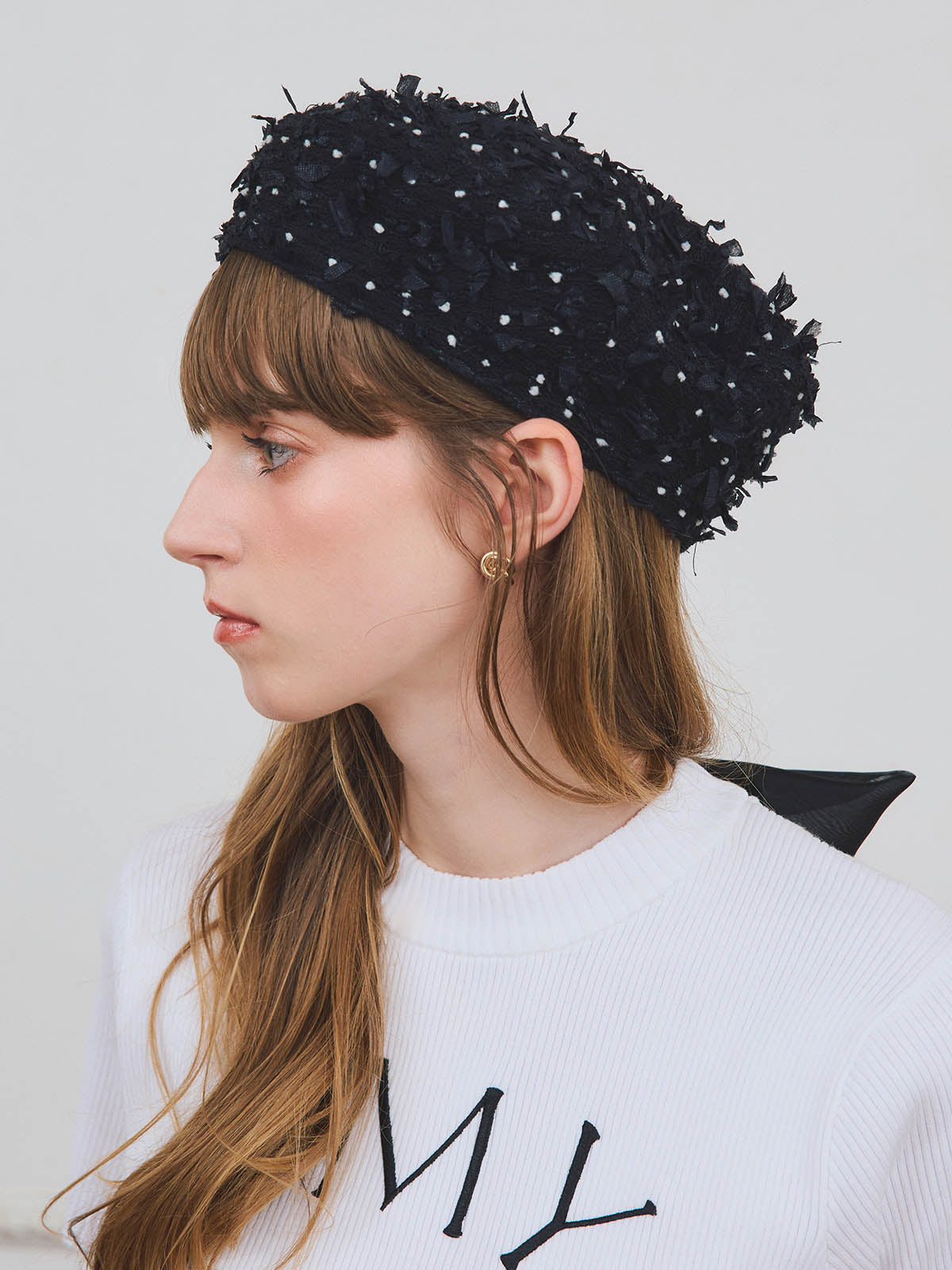 ドットベレー帽