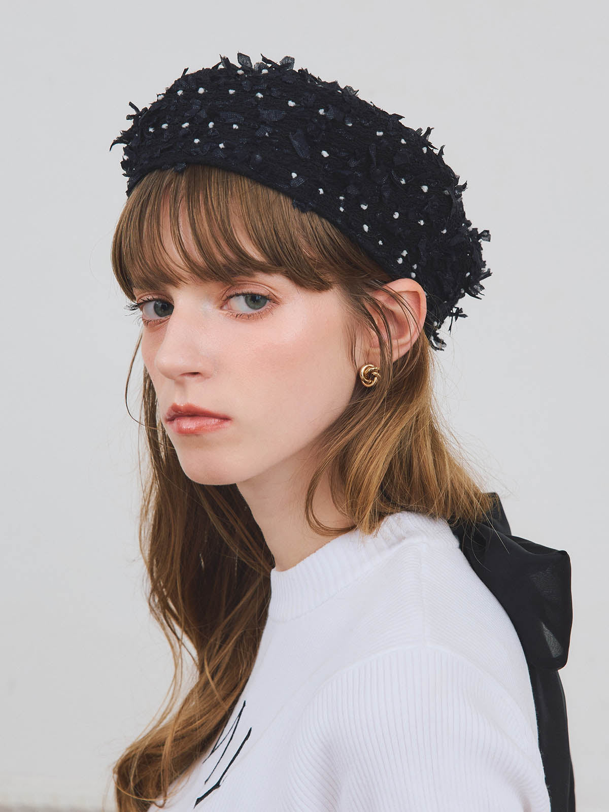 ドットベレー帽