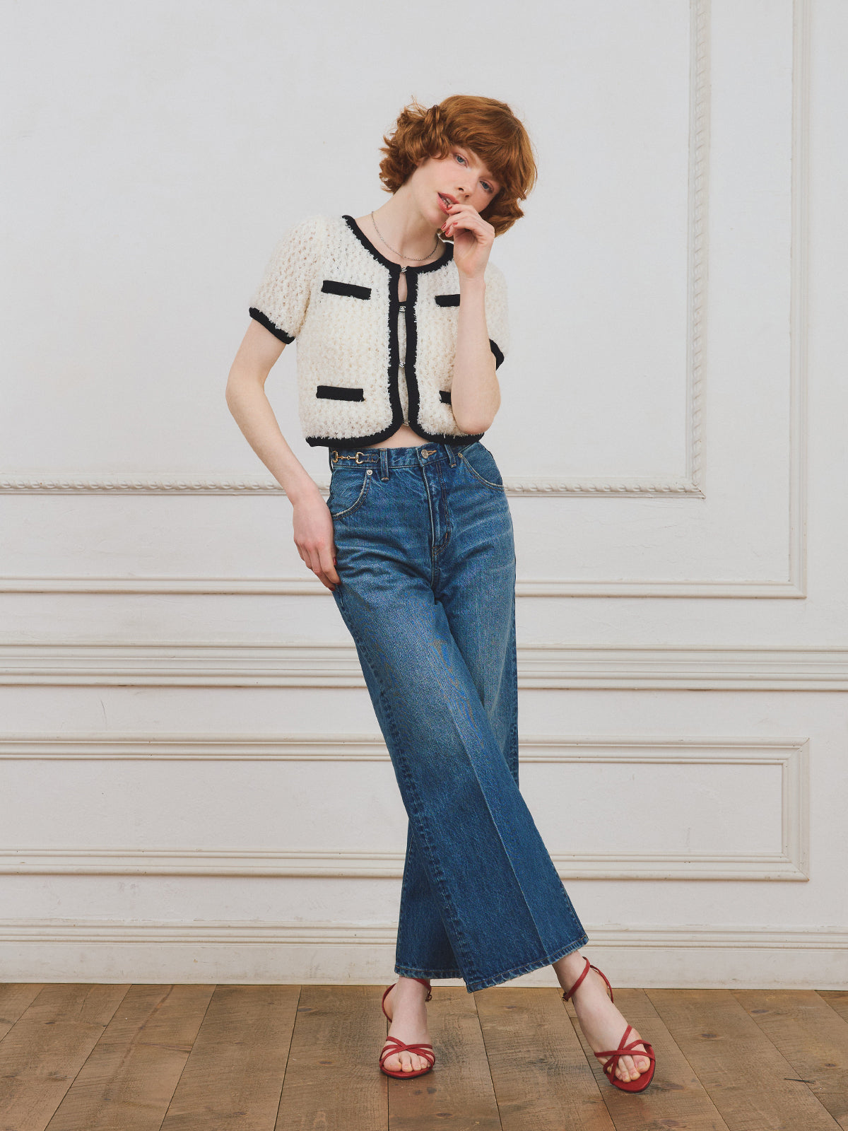 【PRE ORDER】リボンヤーンビスチェセットトップス