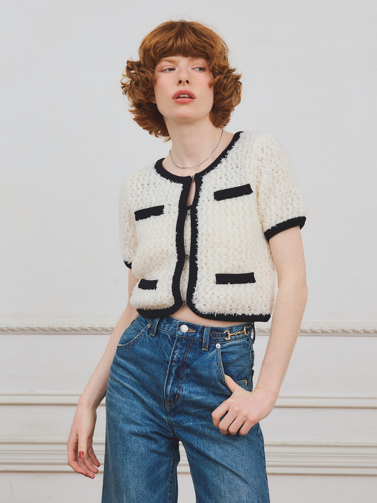 【PRE ORDER】リボンヤーンビスチェセットトップス