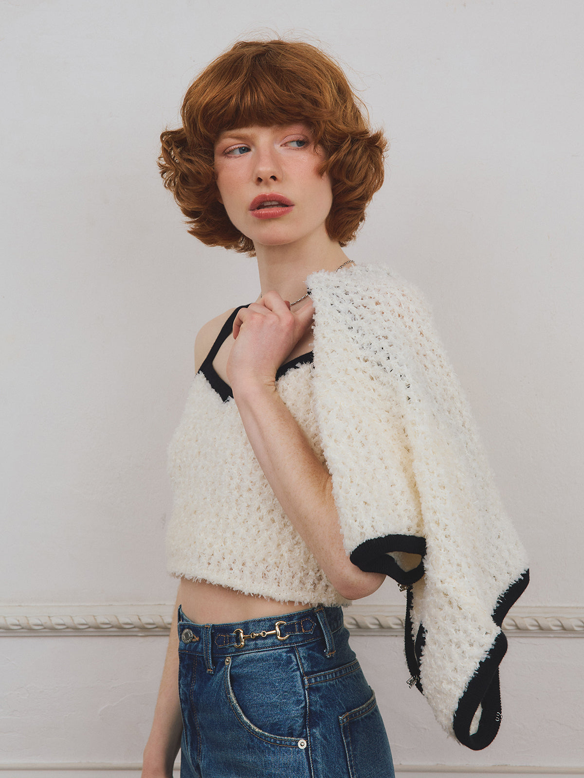 【PRE ORDER】リボンヤーンビスチェセットトップス