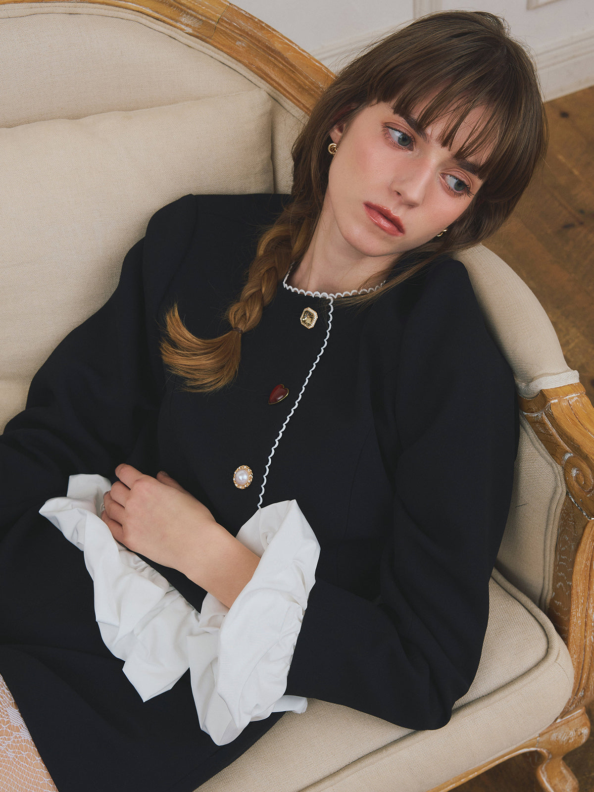 【PRE ORDER】ハートビジューボタンAttachedジャケット