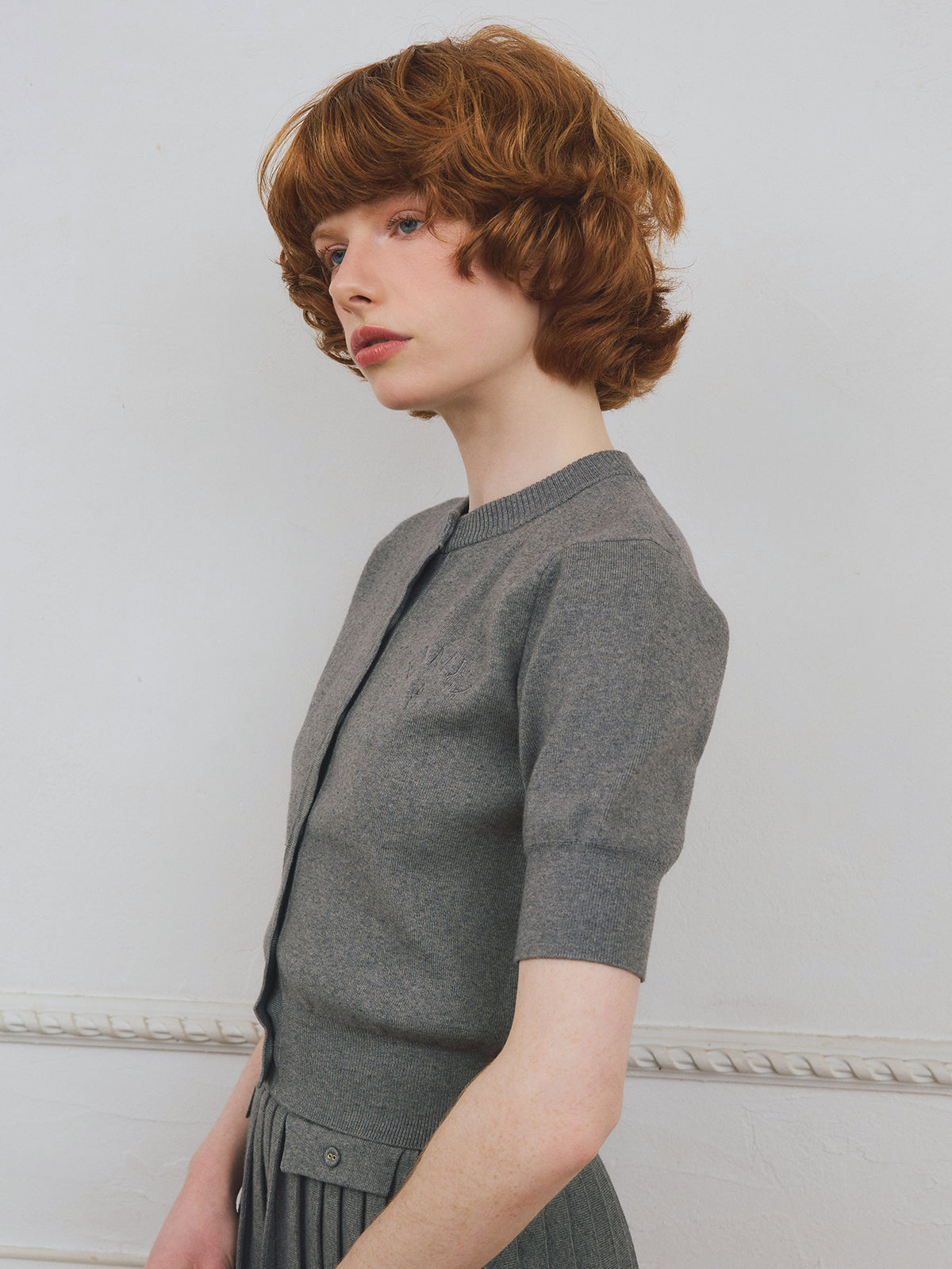 【PRE ORDER】プリーツミニスカートカーデニットセットアップ