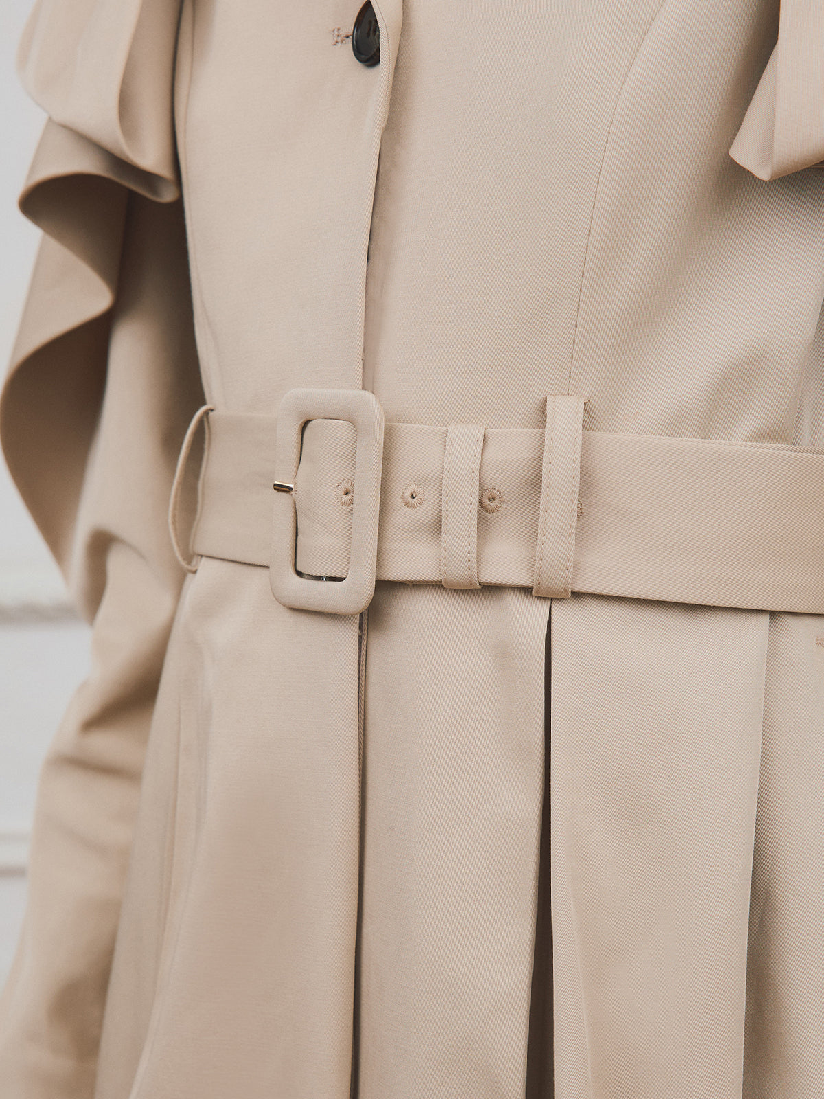 リボンディティールトレンチコート