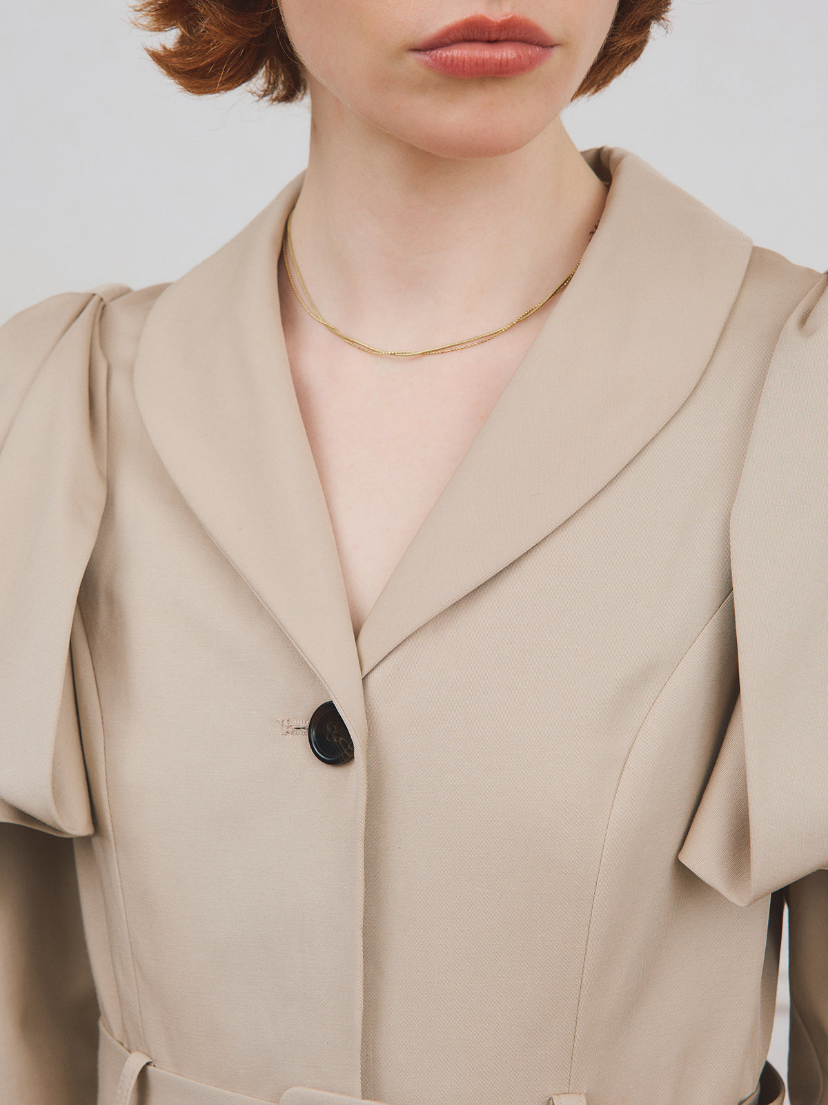 リボンディティールトレンチコート