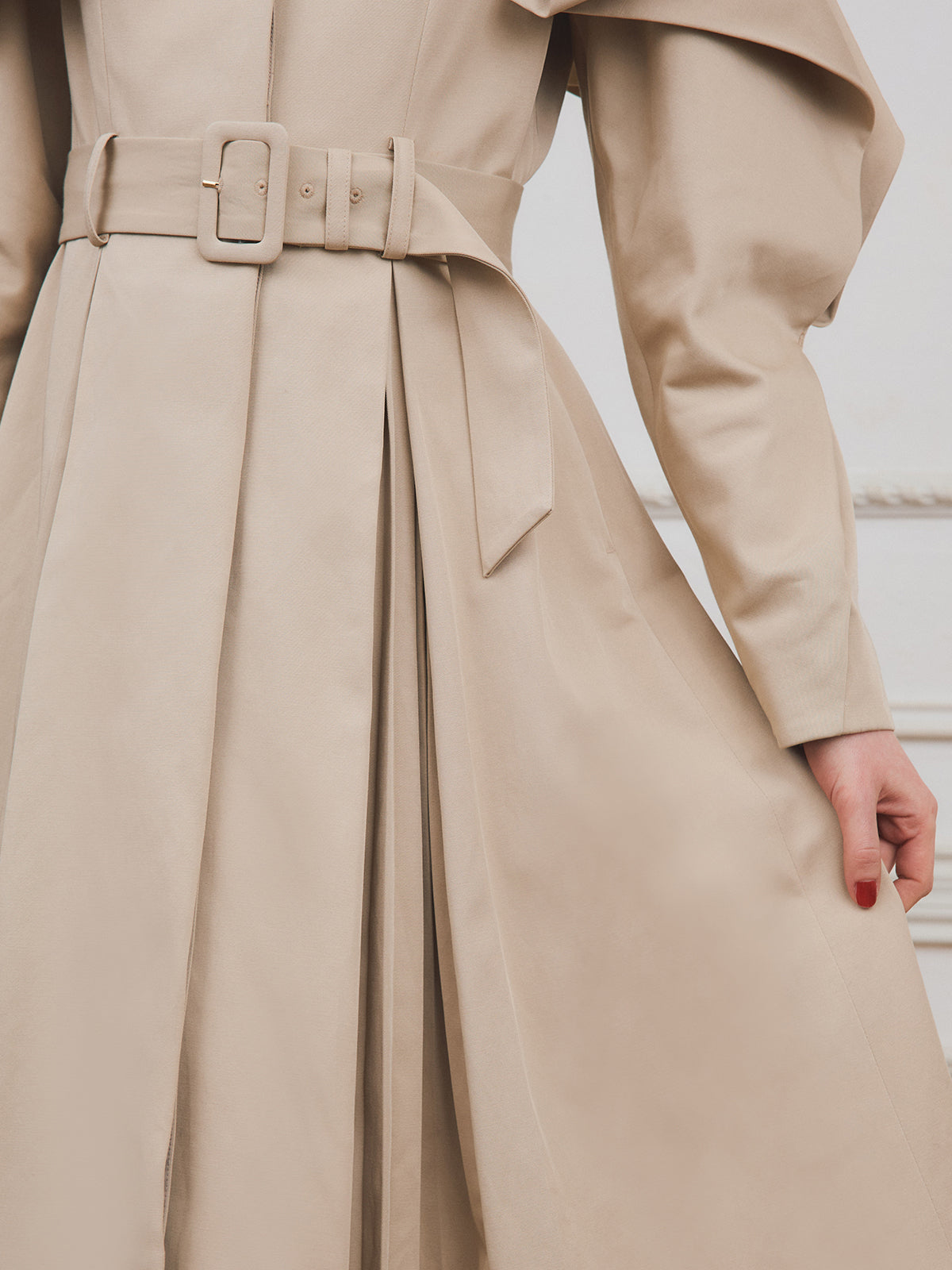 リボンディティールトレンチコート