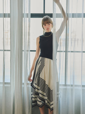 Logo Button Knit Set Dress