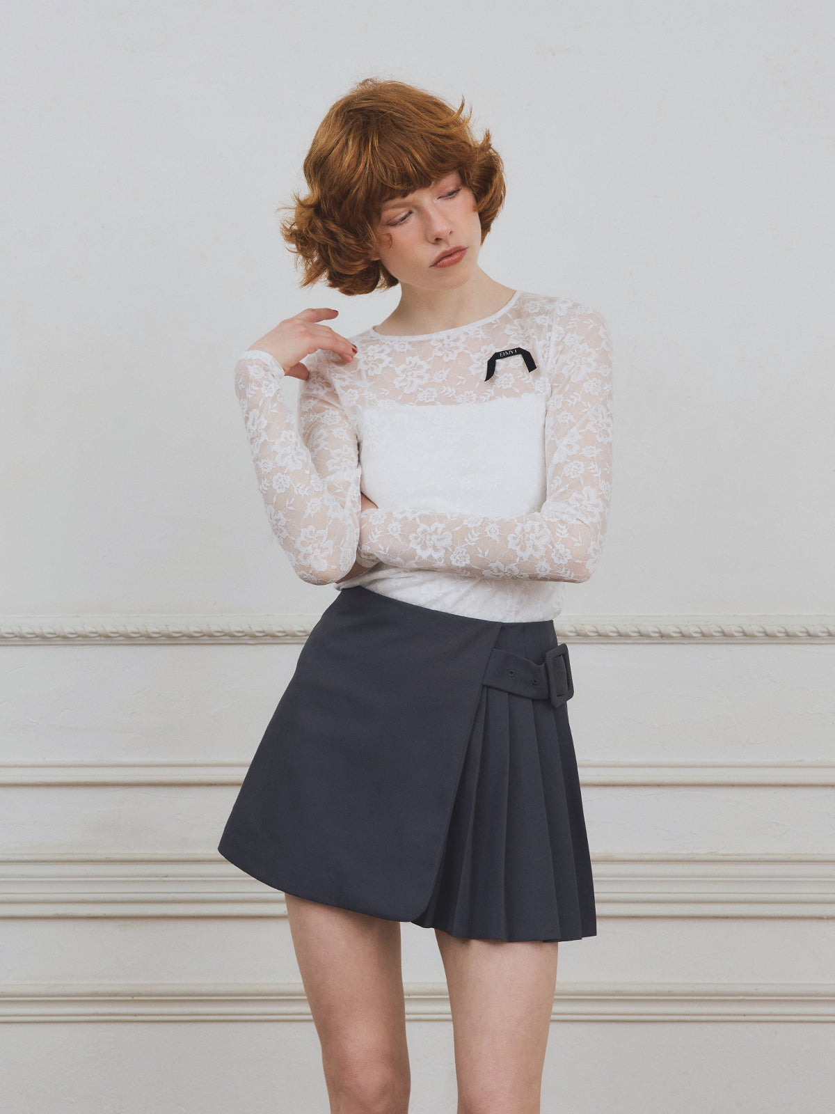 【PRE ORDER】ハーフプリーツミニスカートショーパン