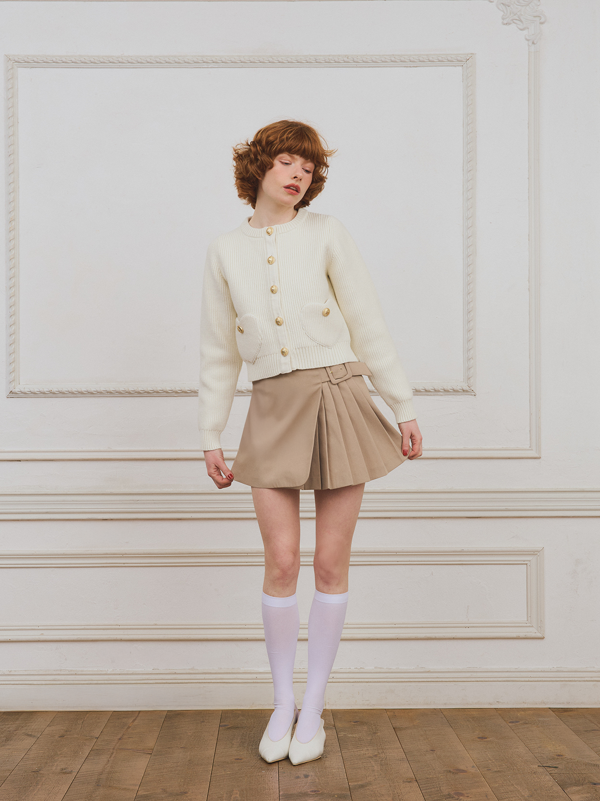 MODEL:170cm／COLOR:BEIGE／SIZE:36