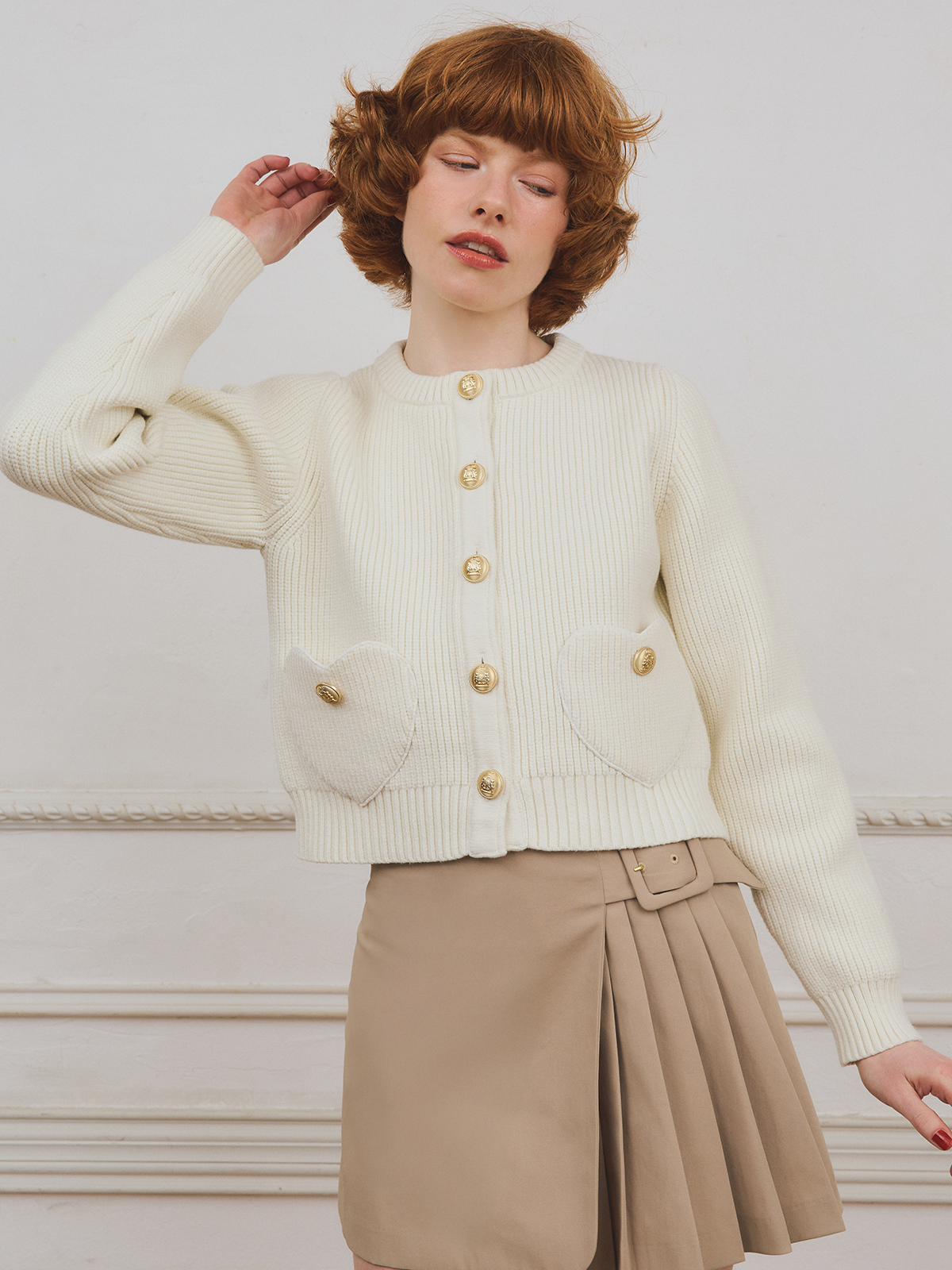 【PRE ORDER】ハートポケットニットジャケット