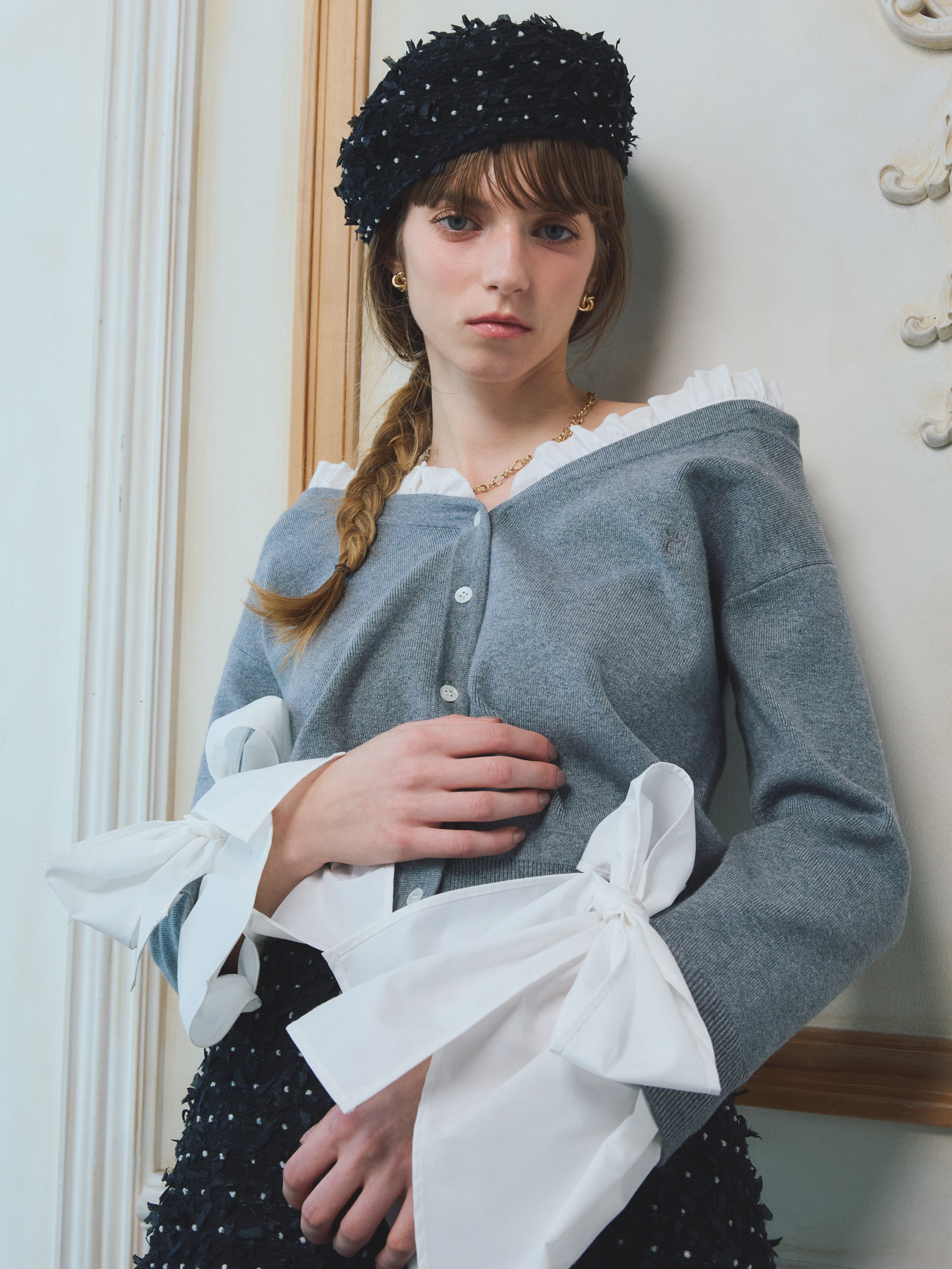 ドットベレー帽