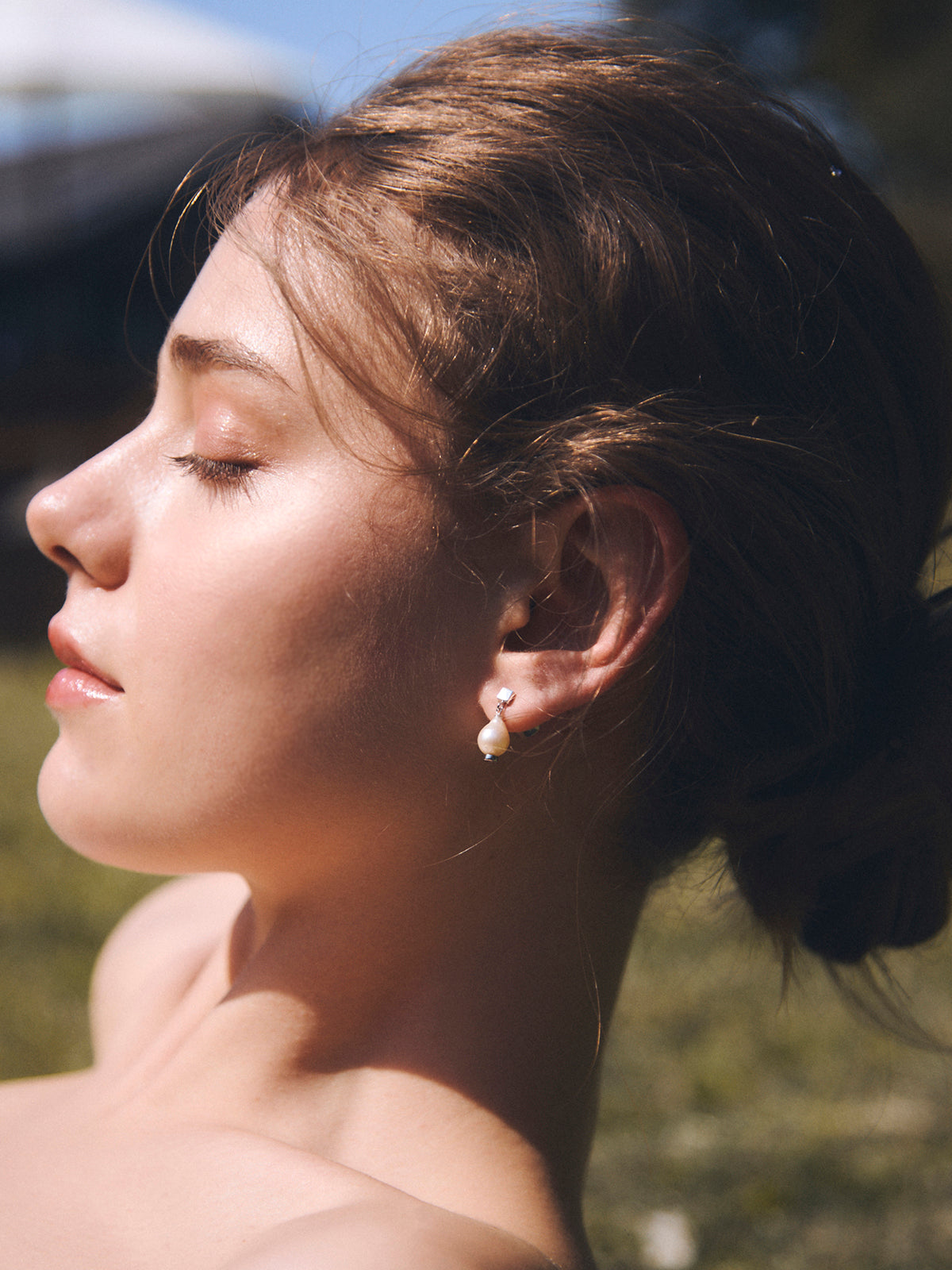 【AYUS】Akoya baropue pearl swing earrings 7.5-8mm