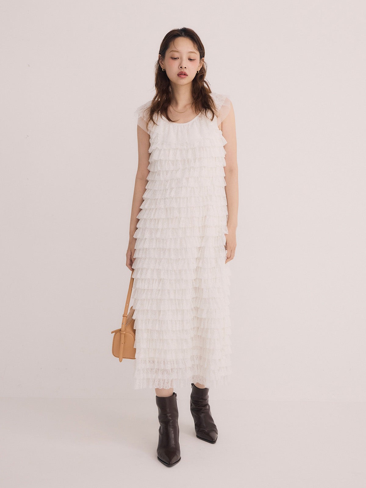 レースティアードワンピース