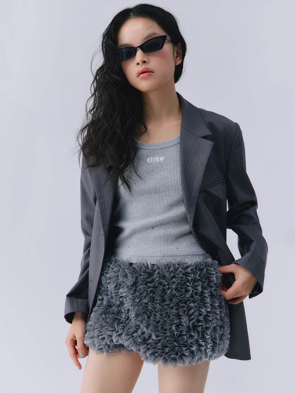 チュールフリルショートパンツ