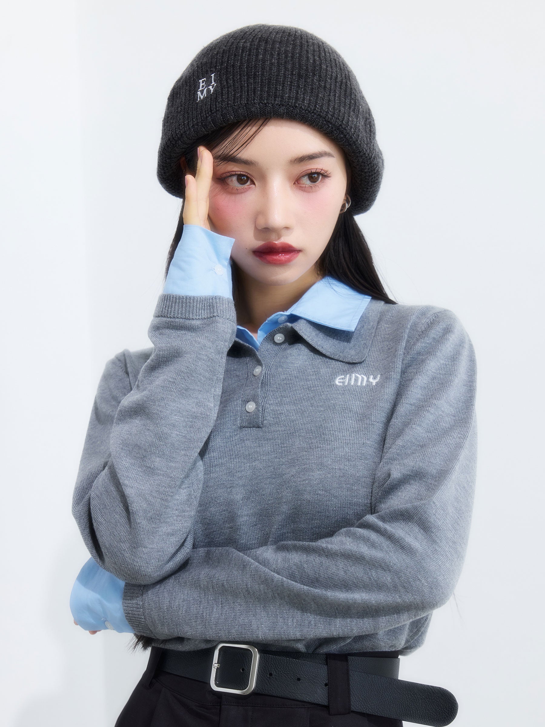 MODEL:158cm／COLOR:GREY／SIZE:F