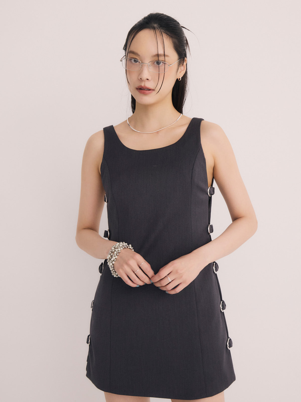 完売商品 eimy istoire サイドベルトワンピース S エイミーイストワール EIMY ISTOIRE サイドベルトワンピース （BLACK