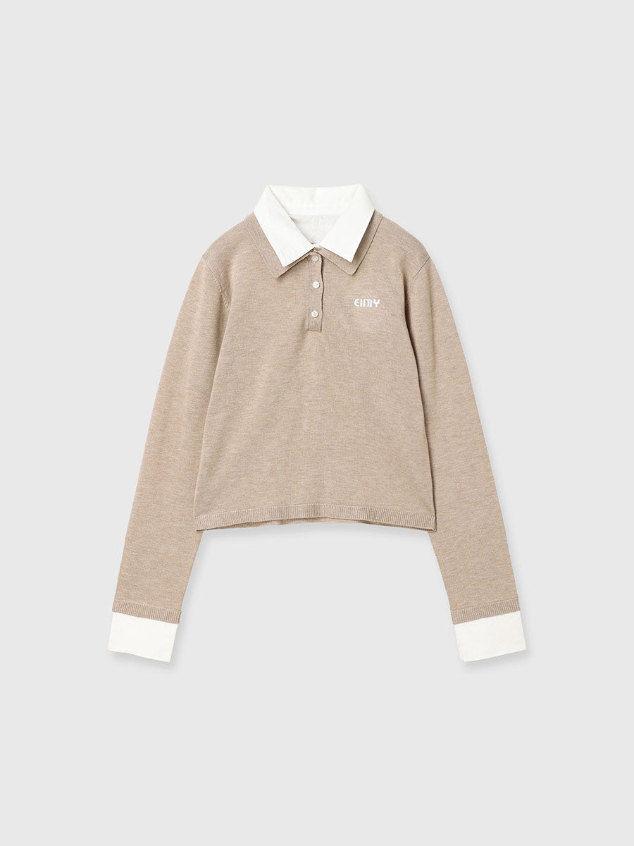 【New Color】ダブルカラーデザインニット