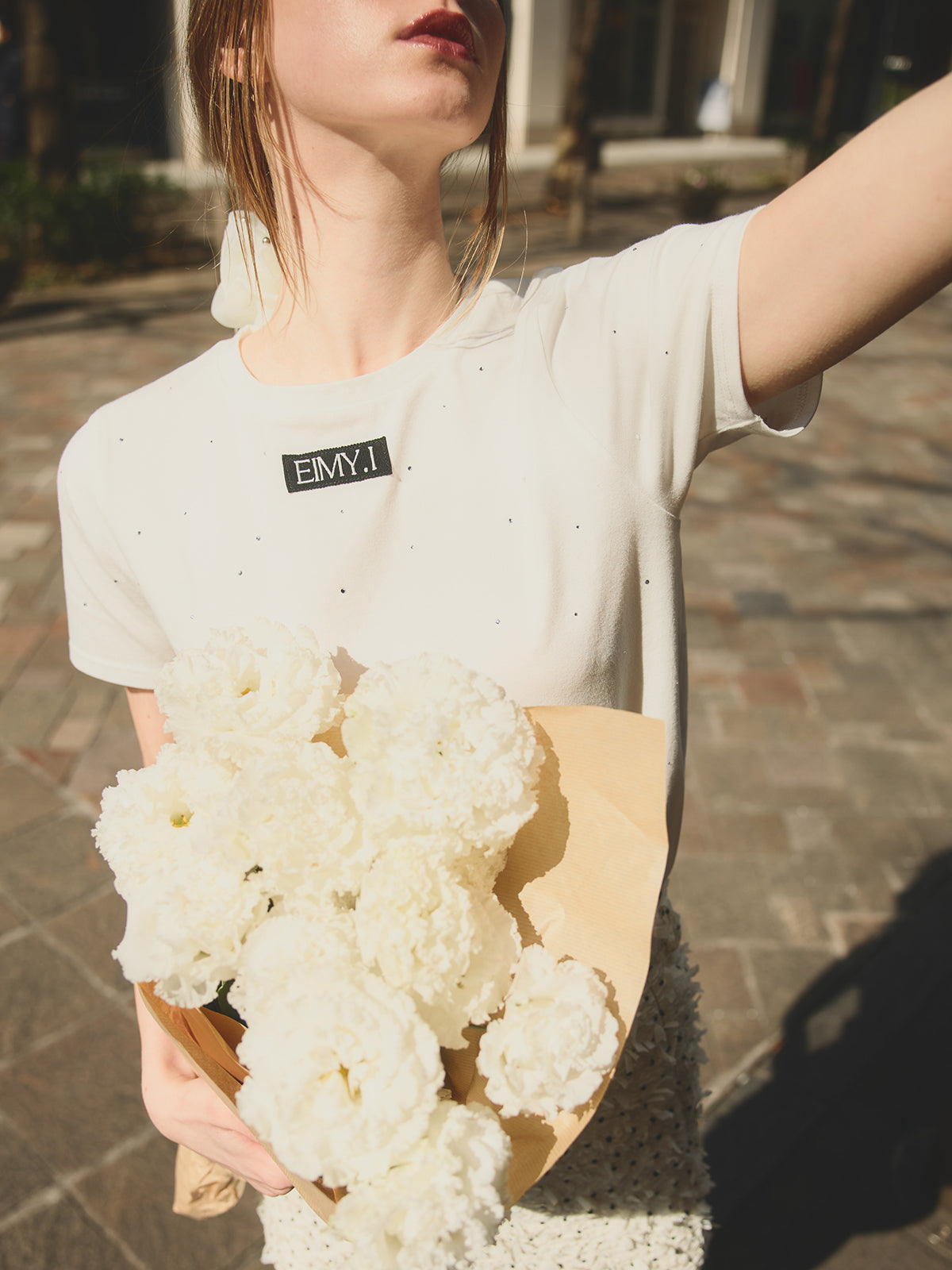 MODEL:173cm／COLOR:WHITE／SIZE:F