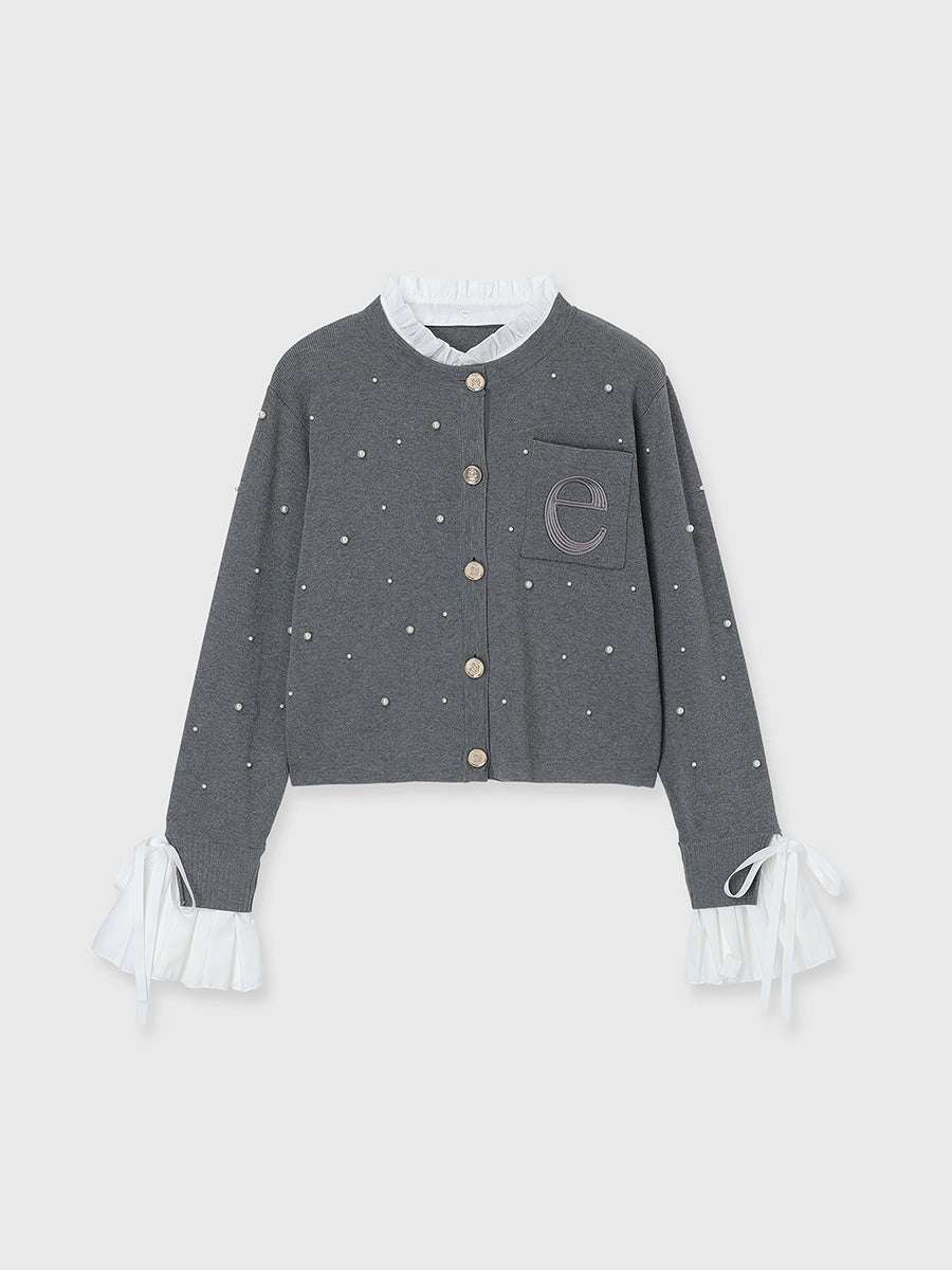 PEARL ATTACHED CARDIGAN