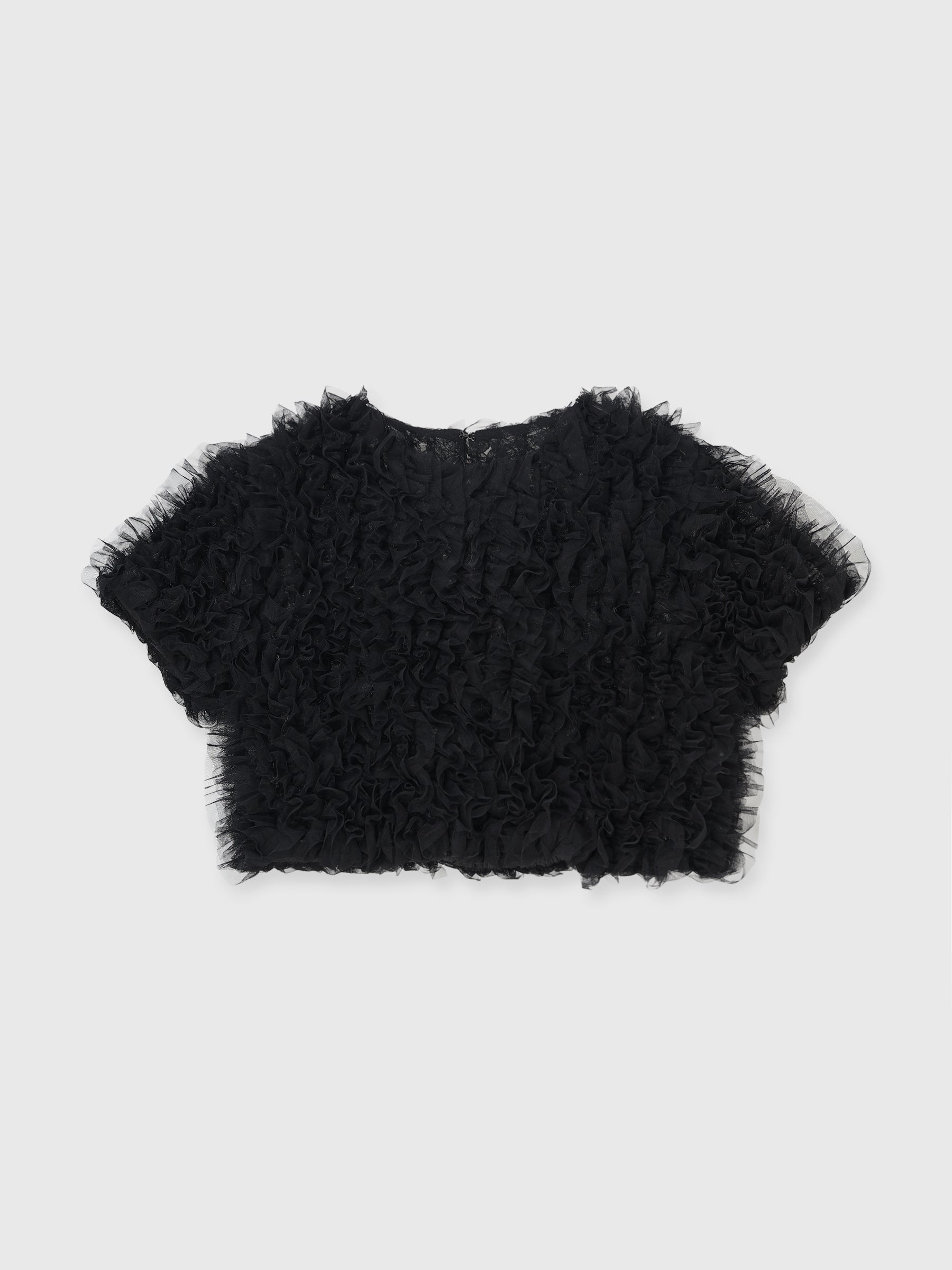 チュールフリルトップス