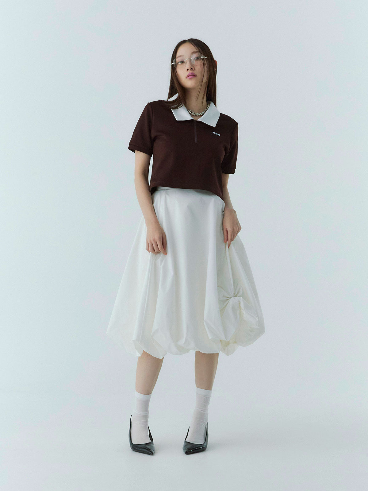 ギャザーバルーンタックスカート