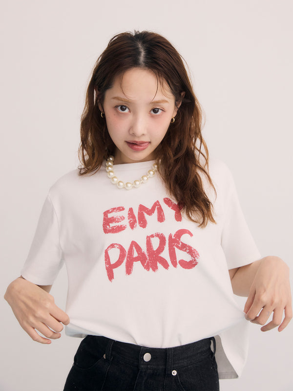 ペンキ風ロゴEIMY PARIS Tシャツ
