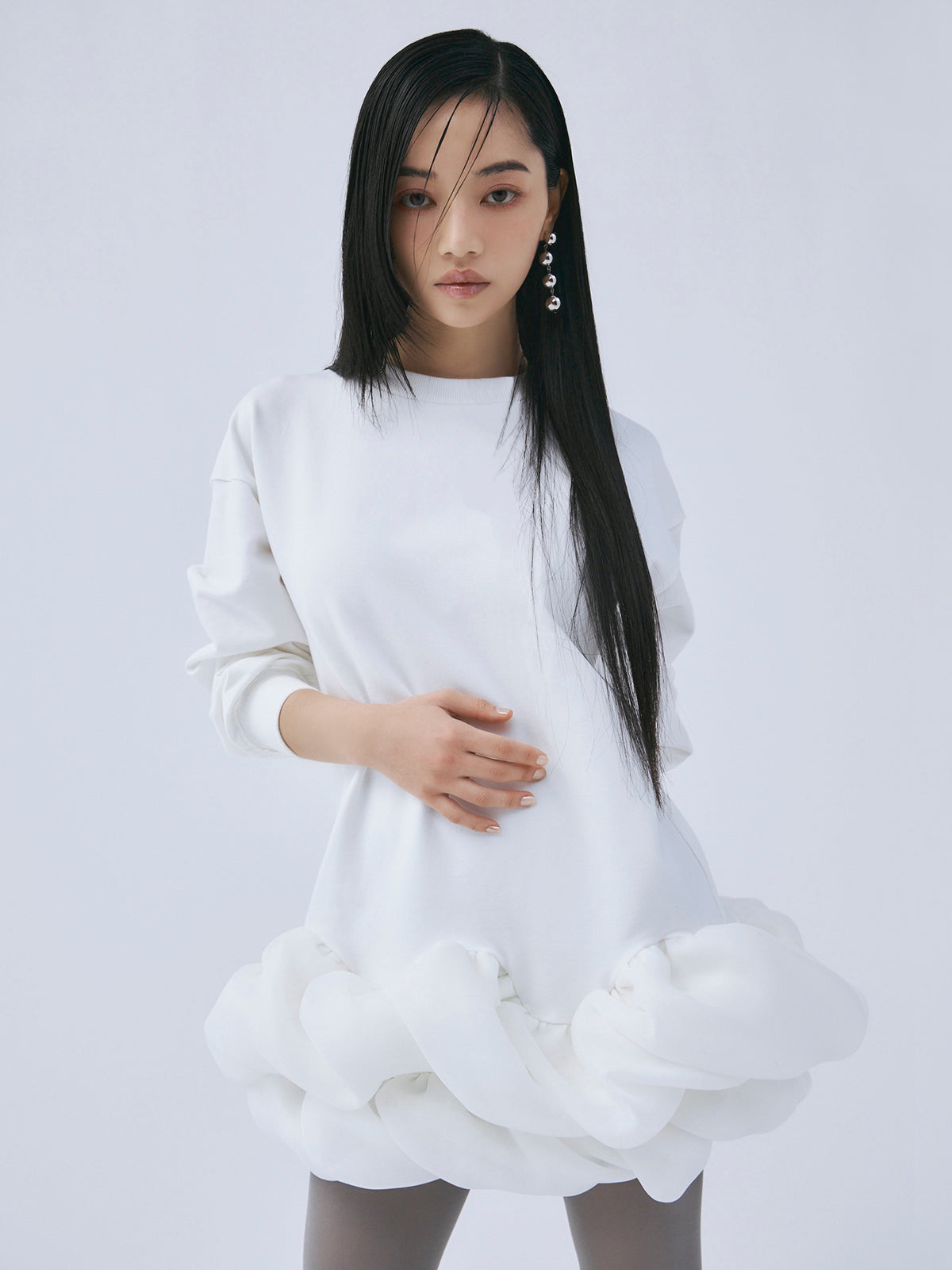 チュールヘムカットワンピース