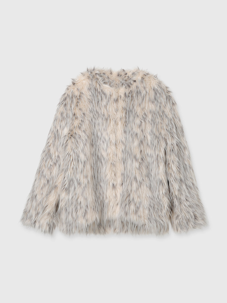 ニュアンスミックスフェイクファージャケット