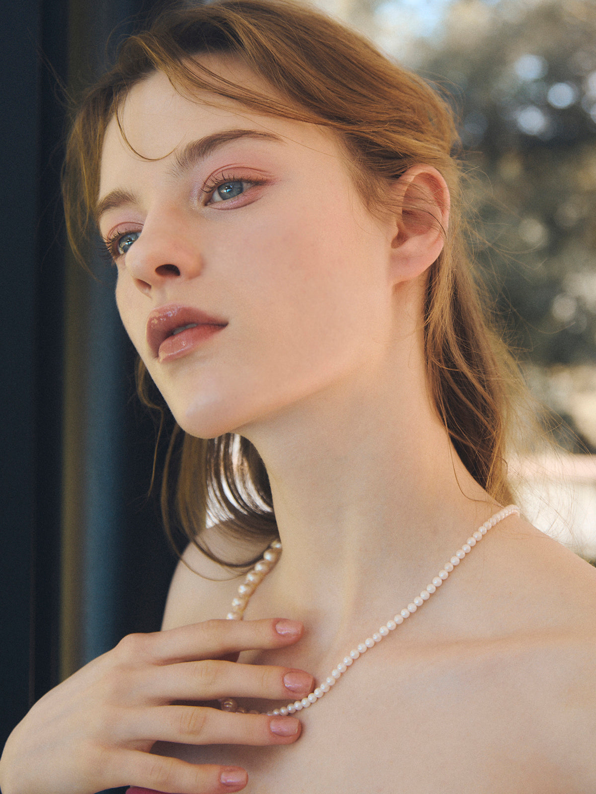 【AYUS】Akoya baropue pearl 2tone necklace 4.0-8.0mm