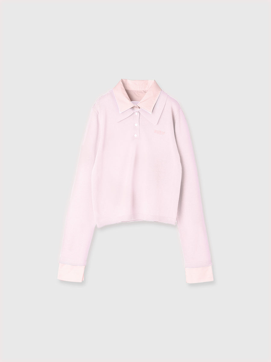 ダブルカラーデザインニット