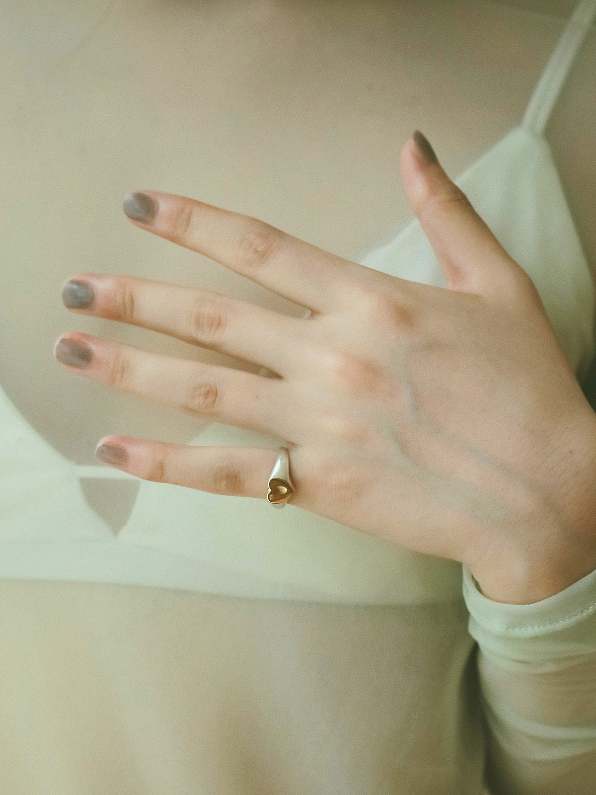 【TEN.】ハートシグネットリング MIX    11号