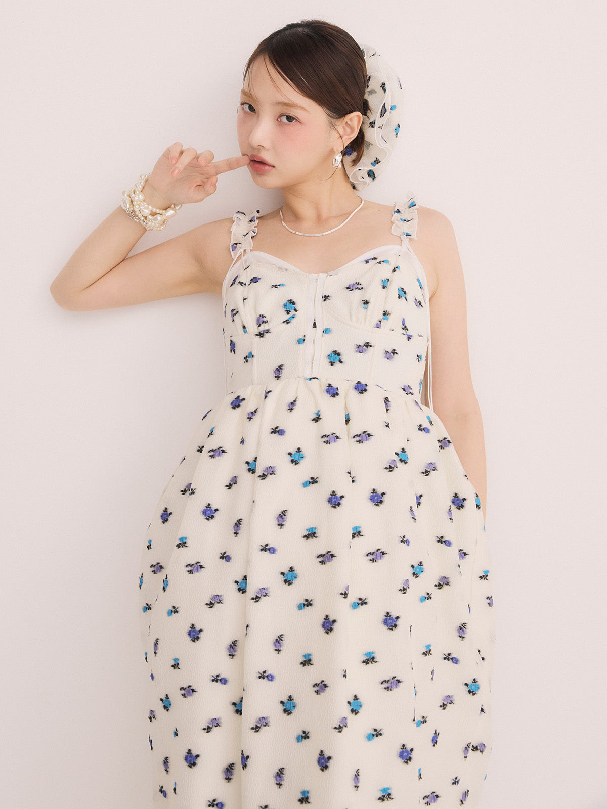 フラワージャガードワンピース