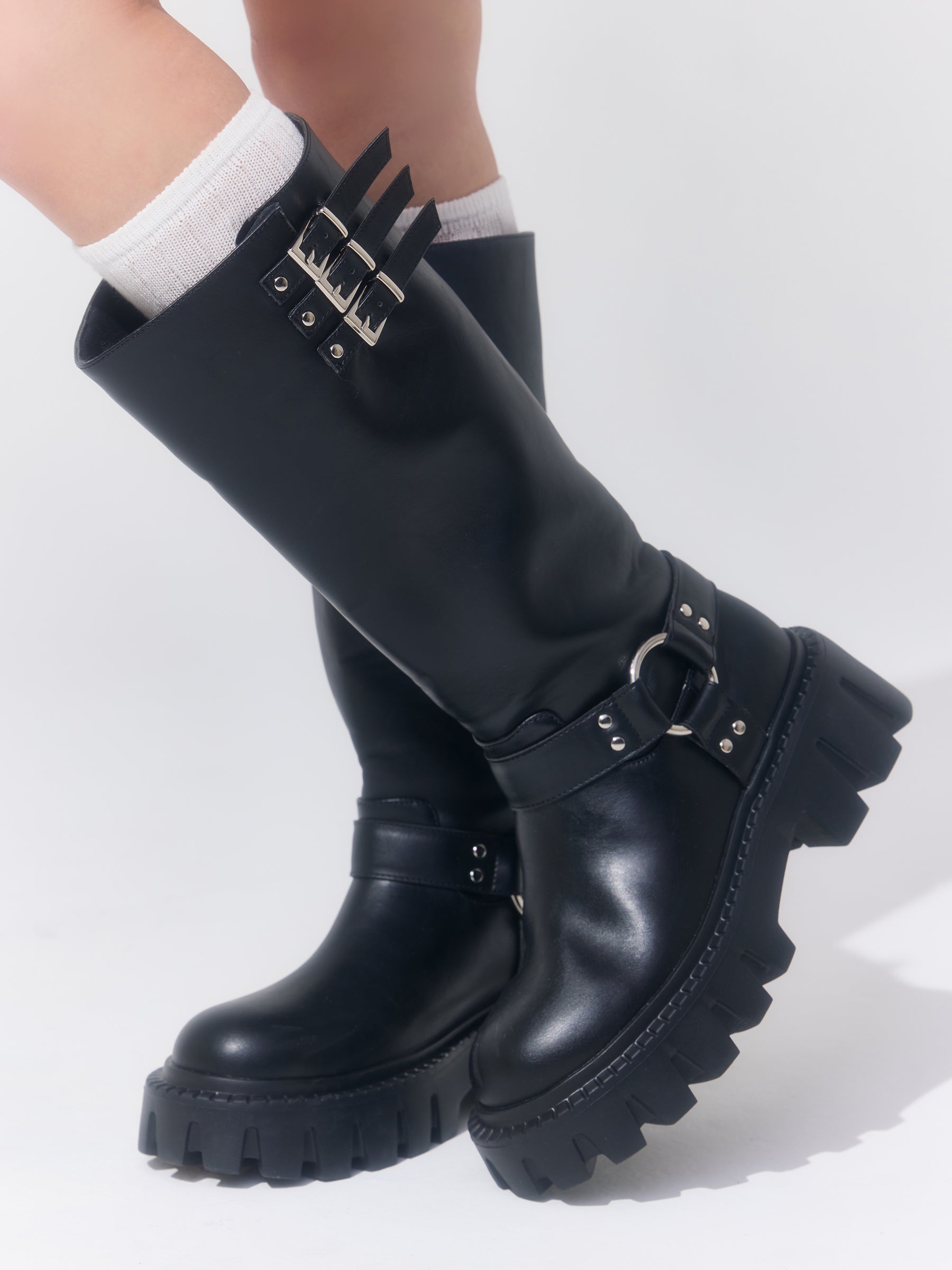 バイカーベルトブーツ