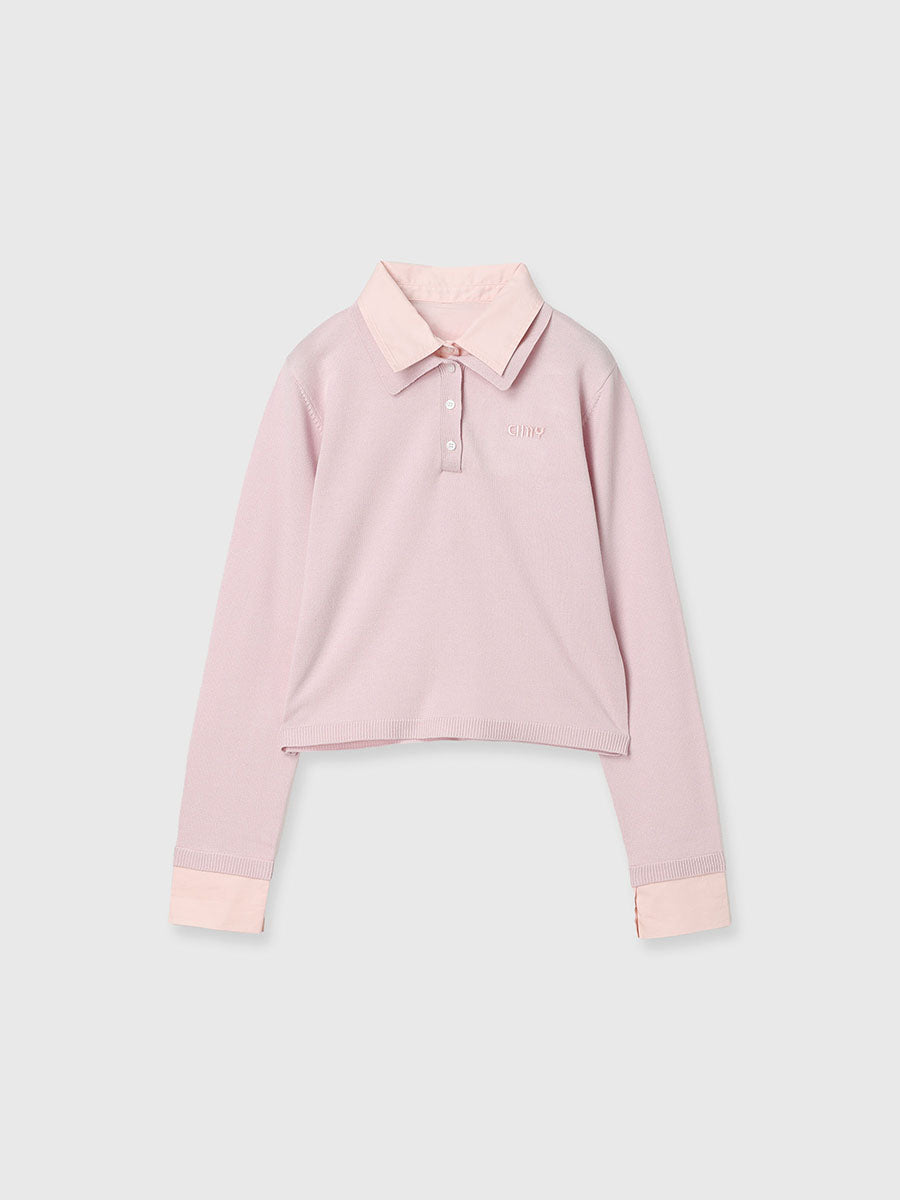 【New Color】ダブルカラーデザインニット