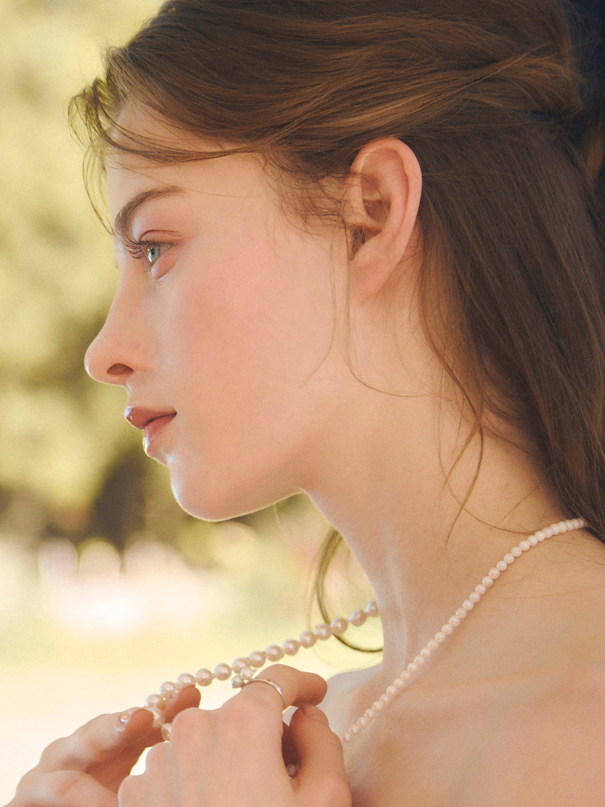 【AYUS】Akoya natural baropue pearl 2P ring  5.0mm 11号