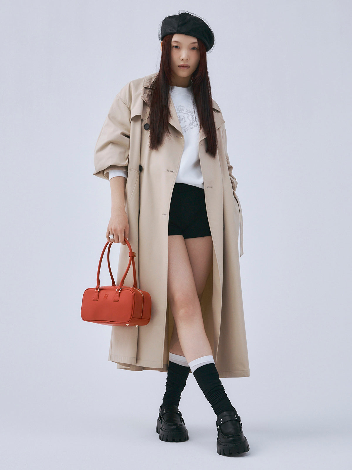 ボリュームスリーブトレンチコート