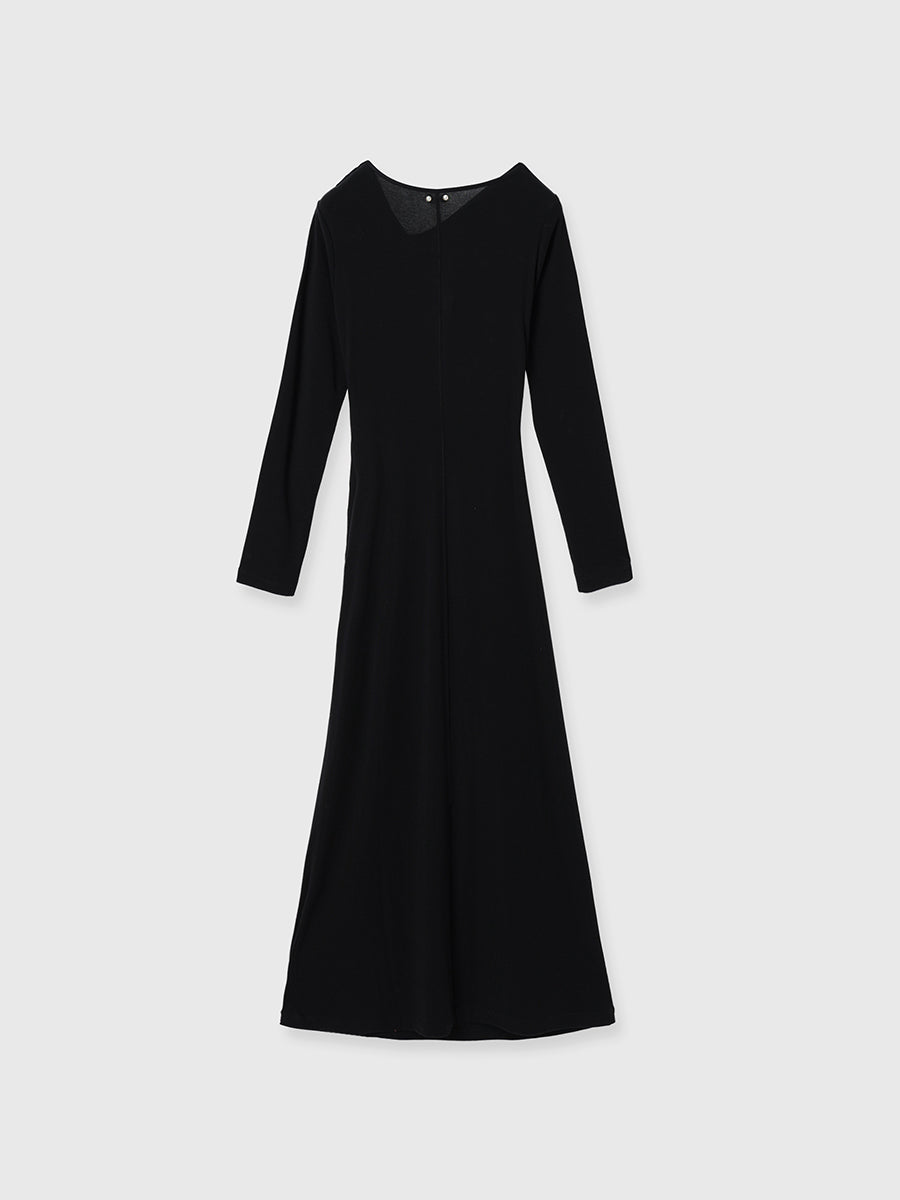 カットドレープギャザーワンピース