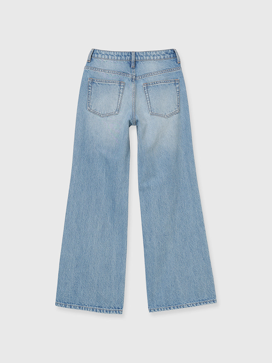 デコラティブワイドレッグデニム