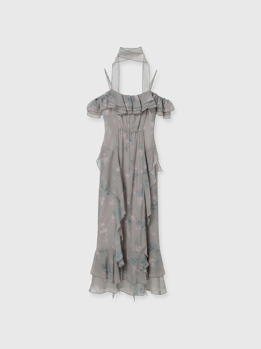 フラワーシフォンドレス