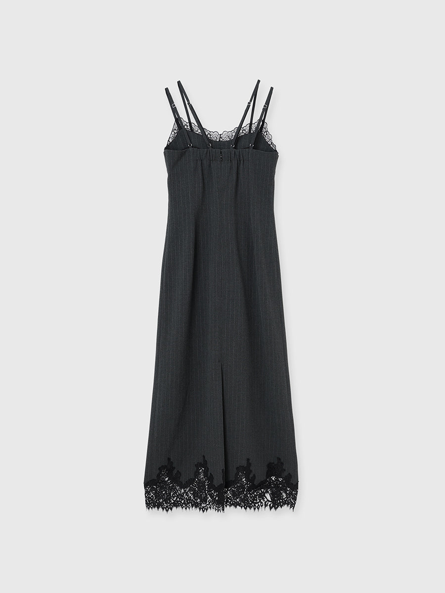 レーストリムキャミワンピース