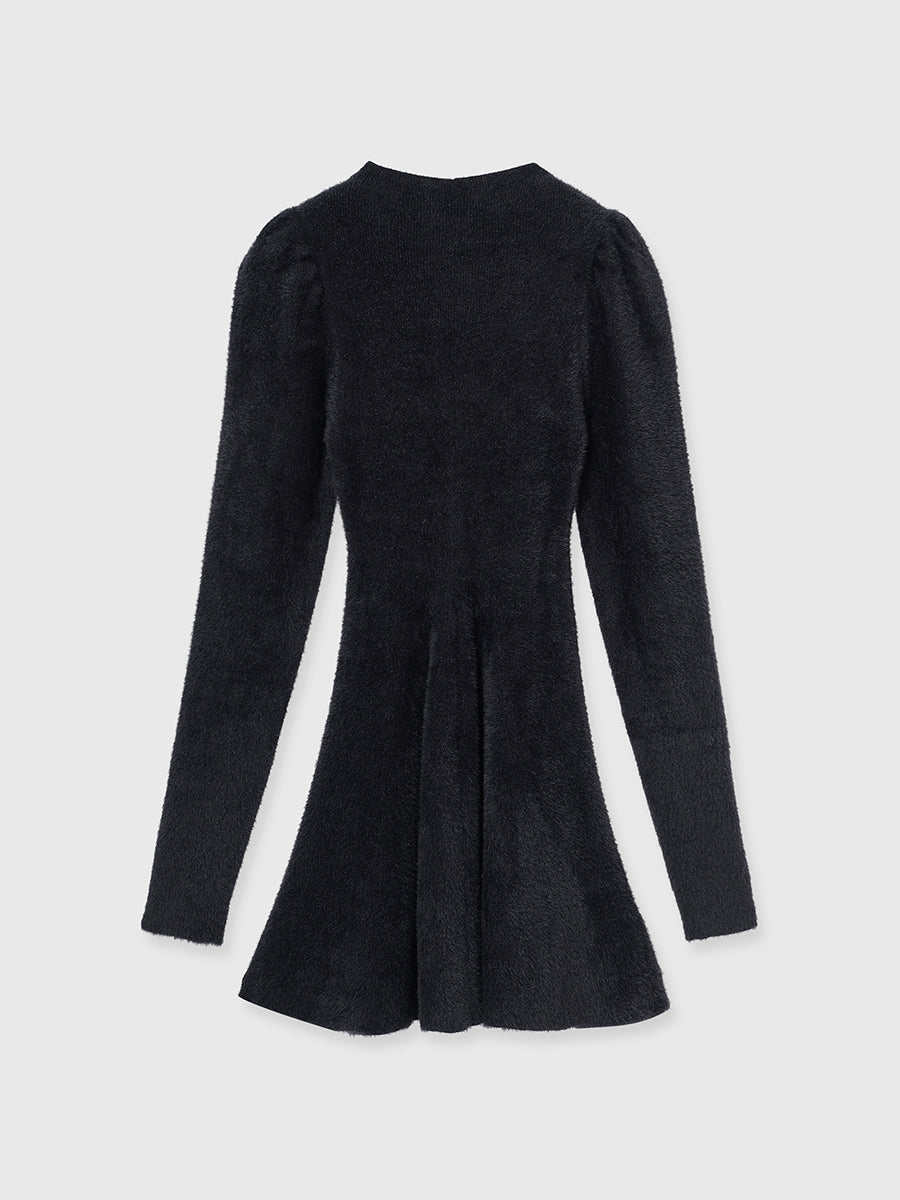 ラメシャギーニットミニワンピース