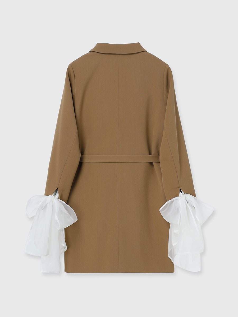 Attached cuffs ジャケットワンピ