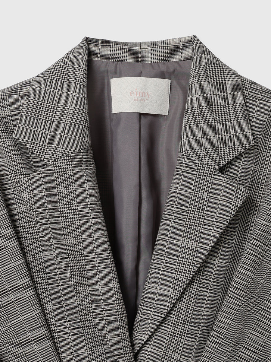 ウエストタックグレンチェックジャケット