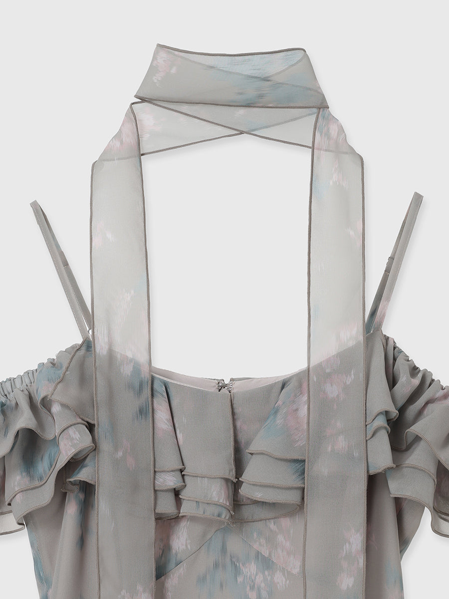 フラワーシフォンドレス