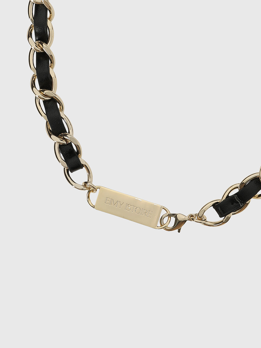 エナメルチェーンロゴネックレス