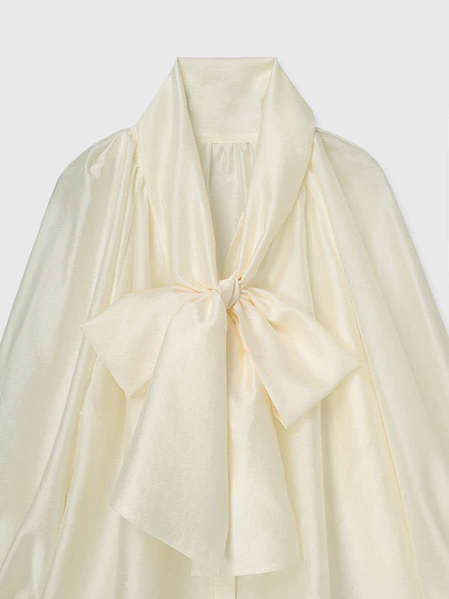 シアーボウタイブラウス